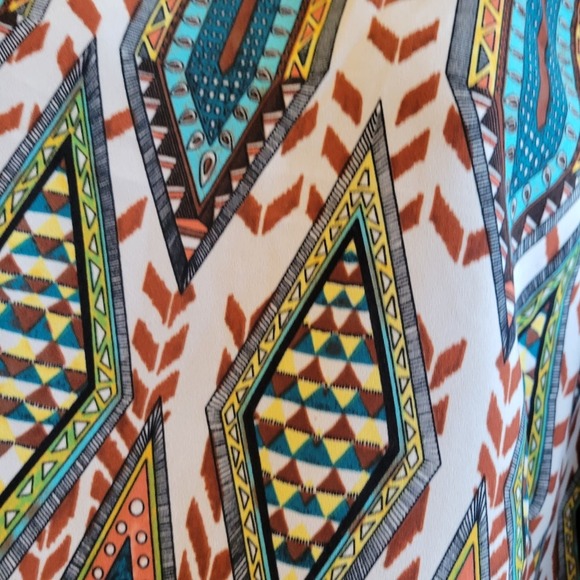 Glam brand women's boho patterned slip mini dress size small - Picture 4 of 10